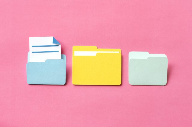 Paper craft art of document folder